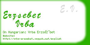 erzsebet vrba business card